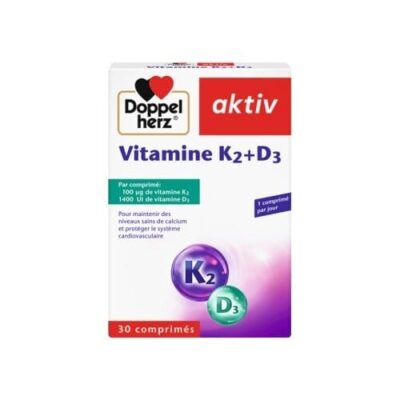 DOPPELHERZ Aktiv Vitamine K2 + D3 30 comprimés