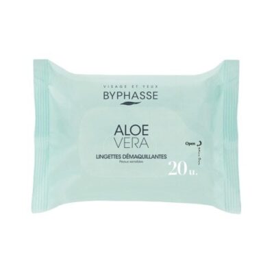 BYPHASSE Lingettes Démaquillantes Aloe Vera 20 unités