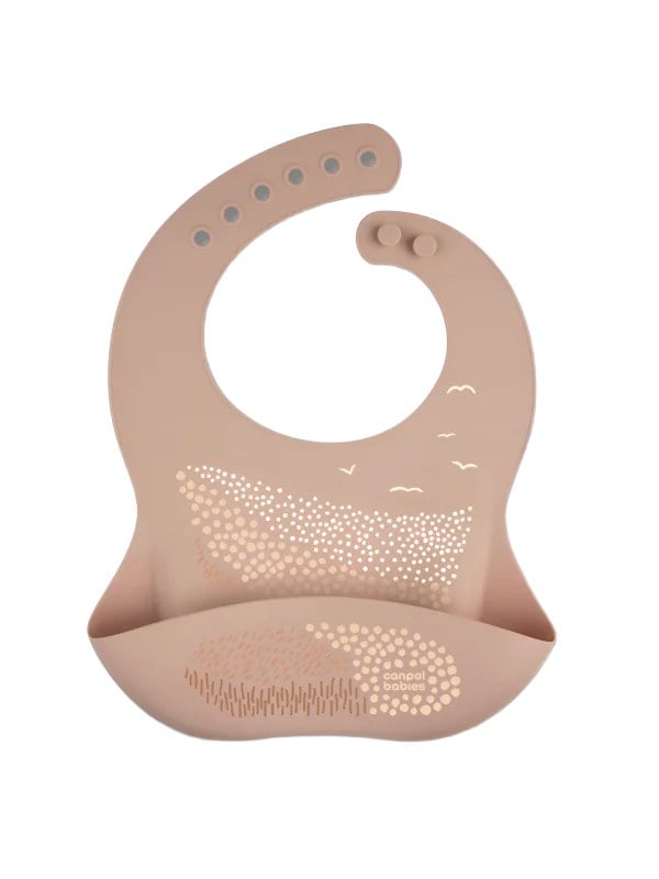 CANPOL BABIES Bavoir silicone avec poche Beige 51/030