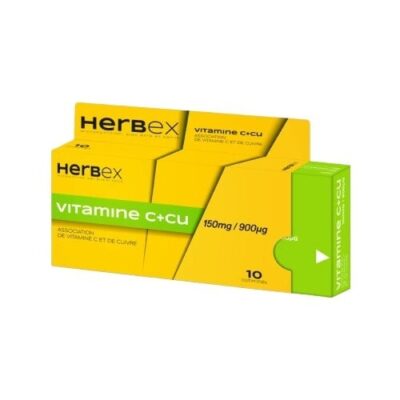 HERBEX Vit C+Cu 10 comprimés