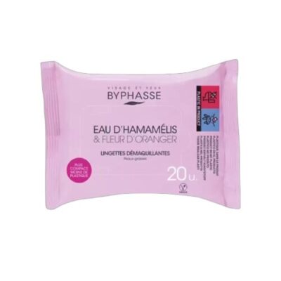 BYPHASSE Lingettes Hamamélis & Fleur d'Oranger 20 unités