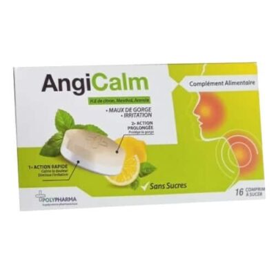 POLYPHARMA ANGICALM Citron & Menthe 16 comprimés à sucer