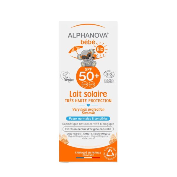 ALPHANOVA Écran Bébé Lait Solaire Bio SPF50+ 50g - parapharmacie en ligne Tunisie