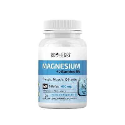 Bioherbs Magnésium Bisglycinate + Vitamine B6 60 gélules - parapharmacie en ligne Tunisie