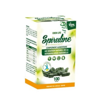 EDEN LIFE Spiruline 100 Gélules - parapharmacie en ligne Tunisie