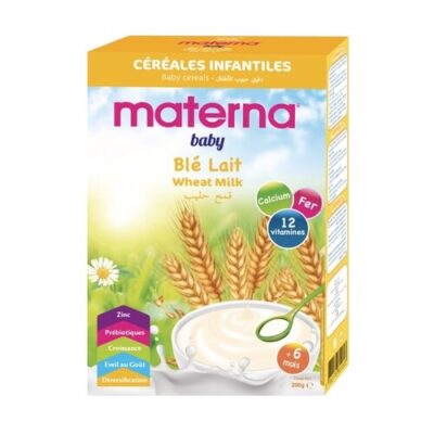 Materna Baby Céréales Blé Lait 200g - parapharmacie en ligne Tunisie